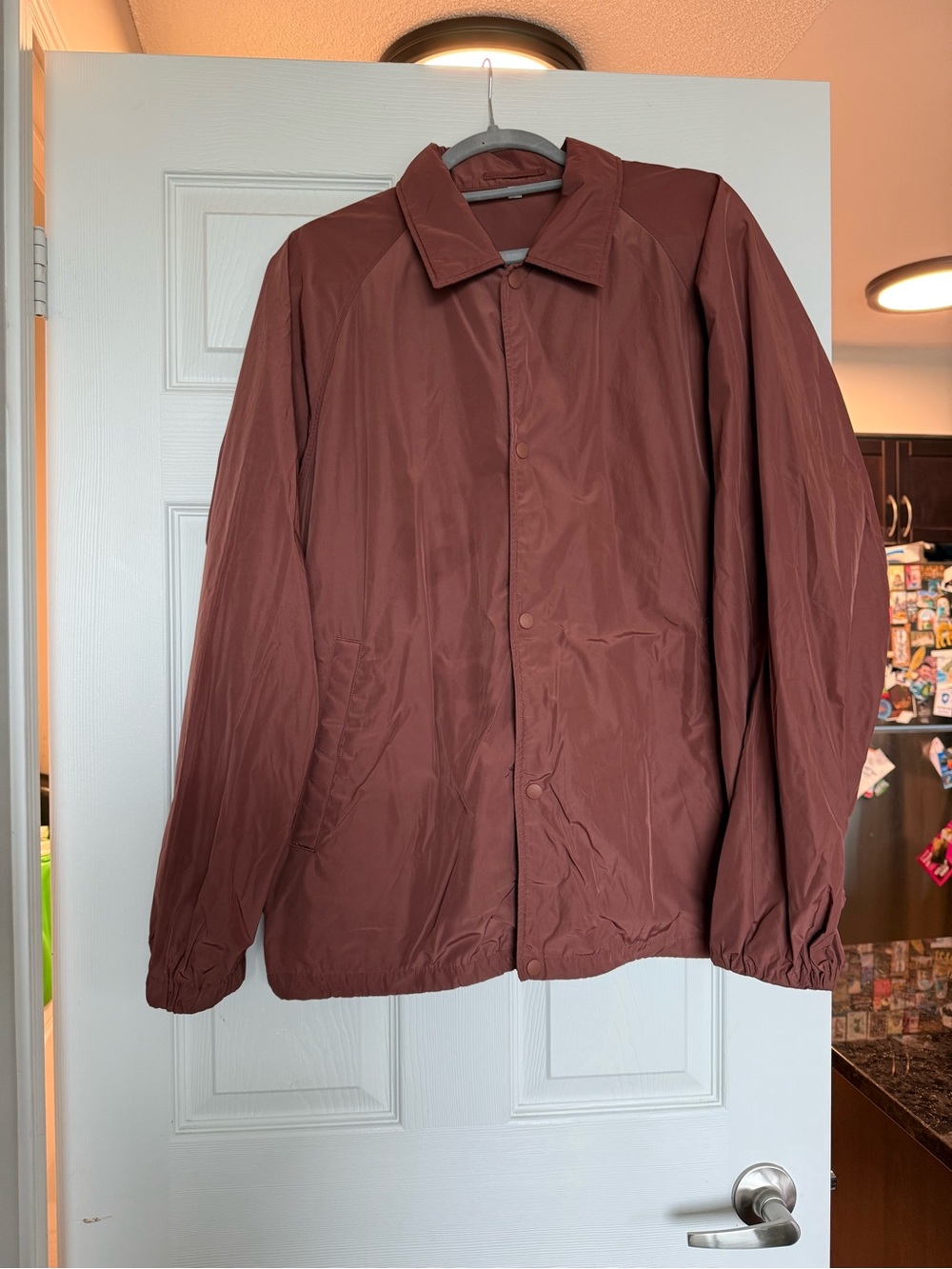 Uniqlo Lightweight Coach Jacket - Rust Brown